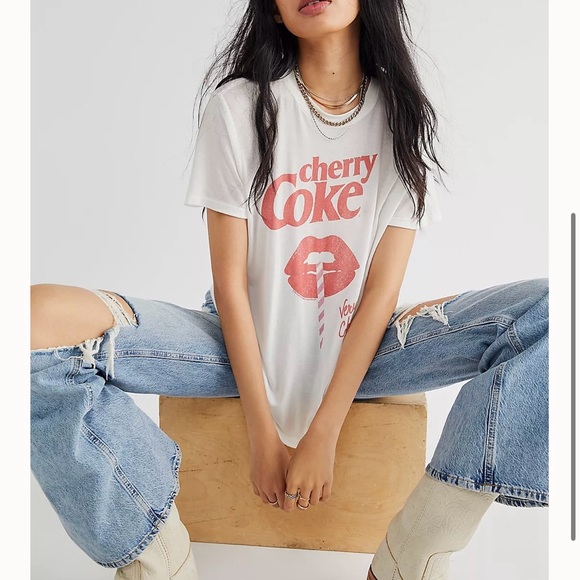 Free People Tops - Free People Junk Food Cherry Coke Tshirt